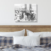Modern New York City Canvas Afdruk (Insitu (Slaapkamer))