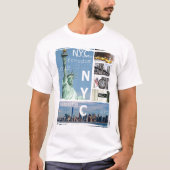 Modern New York City Manhattan Nyc Liberty Statue T-shirt (Voorkant)