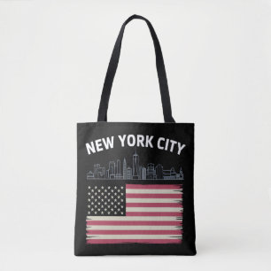 Modern New York City NYC gestileerde skyline Tote Bag
