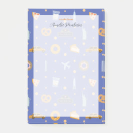 Modern New York City Patroon Royal Blue Naam Post-it® Notes