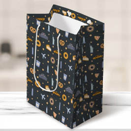 Modern New York City Patroon Space Grey Medium Cadeauzakje