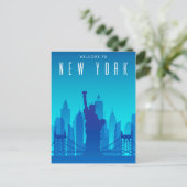 Modern New York City Skyline Briefkaart (Staand voorkant)