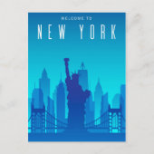 Modern New York City Skyline Briefkaart (Voorkant)