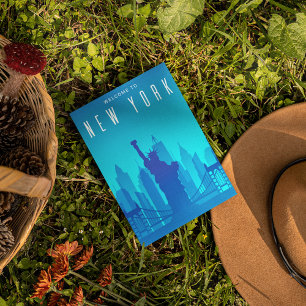 Modern New York City Skyline Briefkaart