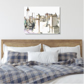 Modern New York Skyline Canvas schilderen Afdruk (Insitu (Slaapkamer))