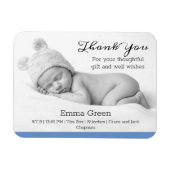 Modern Newborn Baby Foto Dank je Magnet Magneet (Horizontaal)
