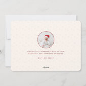 Modern Newborn Baby's First Christmas Two Photo Feestdagenkaart (Achterkant)