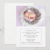  Modern Newborn Foto geboorte Baby geboorte Feestdagenkaart (Voorkant / Achterkant)