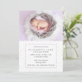  Modern Newborn Foto geboorte Baby geboorte Feestdagenkaart (Staand voorkant)