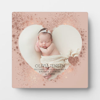 Modern Newborn Photo Birth Stats  Fotoplaat