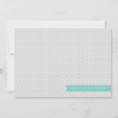 Modern News Mint Baby Birth Foto Aankondiging (Achterkant)