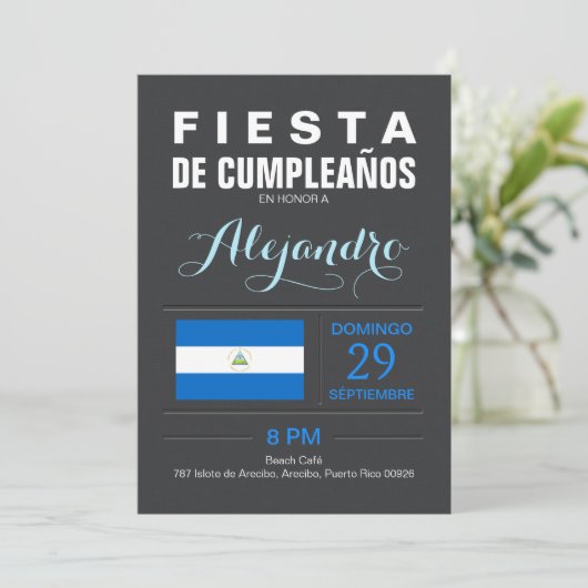 Modern: Nicaragua Kaart (Staand voorkant)