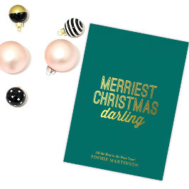 Modern Niet-Foto Allerkerstmis Liefje Folie Feestdagenkaart