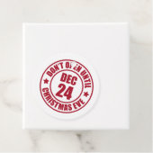 Modern Niet openen tot kerstavond stempel Bedankjes Labels (In situ)