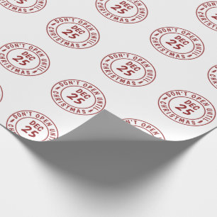 Modern Niet openen tot Kerststempel Cadeaupapier