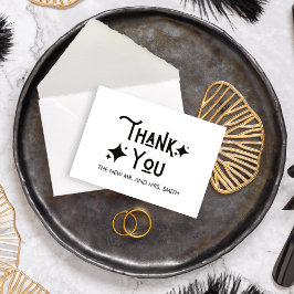 Modern Niets Fancy Alleen Liefde Trouwen Bedankkaart