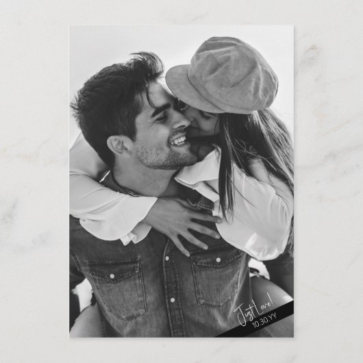 Modern Niets Fancy Casual bruiloft Details Informatiekaartje (Achterkant)