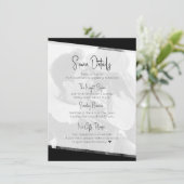 Modern Niets Fancy Casual bruiloft Details Informatiekaartje (Staand voorkant)