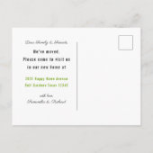 Modern Nieuw Adres Abstract Aquarel Verhuizen Aankondigingskaart (Achterkant)