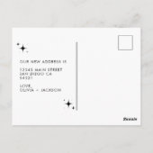 Modern Nieuw Adres Handgeschreven Scriptster Briefkaart (Achterkant)