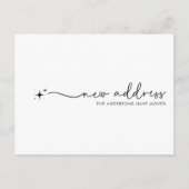 Modern Nieuw Adres Handgeschreven Scriptster Briefkaart (Voorkant)