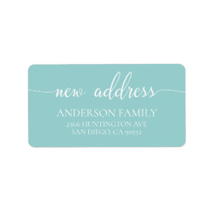 Modern nieuw adres retouradres label
