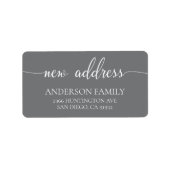 Modern nieuw adres retouradres label (Voorkant)