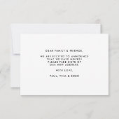 Modern Nieuw Adres Script Home Hek Omheining Verhu Aankondiging (Achterkant)