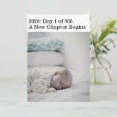 Modern Nieuw Chapter Nieuwjaar 2 Foto Vakantie Kaa Kaart (Staand voorkant)