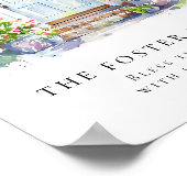 Modern Nieuw Huis Eenvoudige Aquarel Poster (Hoek)