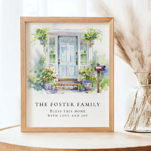 Modern Nieuw Huis Eenvoudige Aquarel Poster