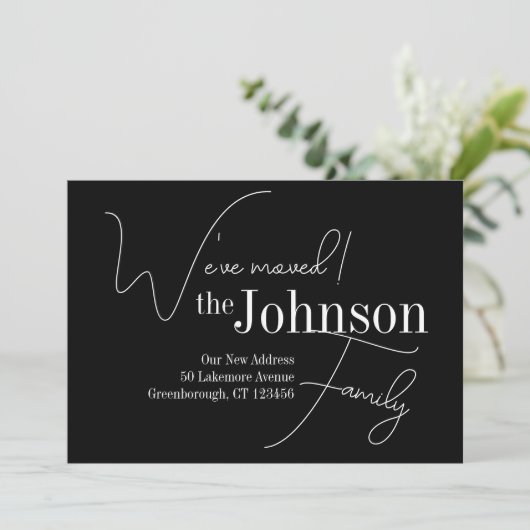 Modern Nieuw Huis Verhuizen Aankondiging (Staand voorkant)