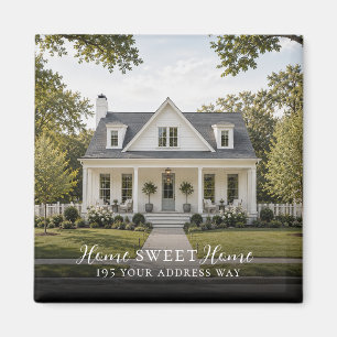 Modern Nieuw Thuis Sweet Home Eerste Kerst Foto  Magneet