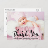 Modern Nieuwe Baby Dank Je Briefkaart (Voorkant / Achterkant)