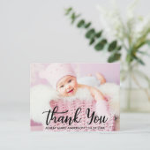 Modern Nieuwe Baby Dank Je Briefkaart (Staand voorkant)