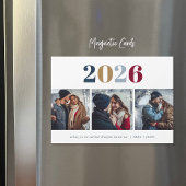 Modern nieuwjaar | 3 Magnetische fotokaart