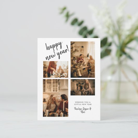Modern nieuwjaar foto-Briefkaart Briefkaart (Staand voorkant)