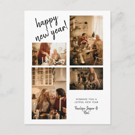 Modern nieuwjaar foto-Briefkaart Briefkaart (Voorkant)