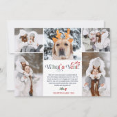 Modern nieuwjaar in review 5 foto-collage raster feestdagenkaart (Voorkant)