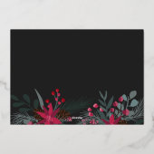 Modern Nieuwjaar wat een jaarscript 3 foto's Folie Feestdagenkaart (Achterkant)