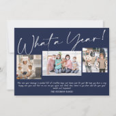 Modern Nieuwjaar wat een jaarscript 3 foto's Kaart (Voorkant)