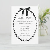 Modern Nieuwjaar Wavy Line grens en boog Feestdagenkaart (Staand voorkant)