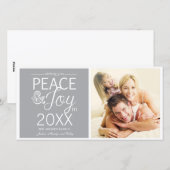 Modern Nieuwjaar wenst vrede en vreugde Feestdagenkaart (Voorkant / Achterkant)