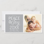 Modern Nieuwjaar wenst vrede en vreugde Feestdagenkaart (Voorkant)