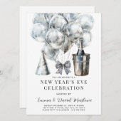 Modern Nieuwjaarsfeest Kaart (Voorkant / Achterkant)