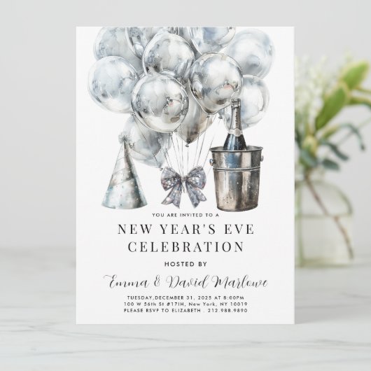 Modern Nieuwjaarsfeest Kaart (Staand voorkant)