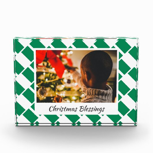 Modern NIGERIA FLAG Kerstmis Fotoblokken (Voorkant)