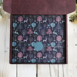 Modern Night Forest Deer Tissuepapier