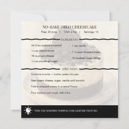 Modern No-Bake Oreo Cheesecake Receptkaart
