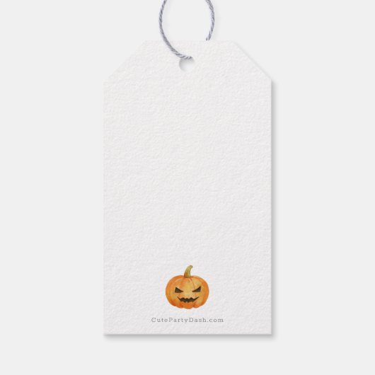 Modern No tricks behandelt alleen Halloween Cadeaulabel (Achterkant)